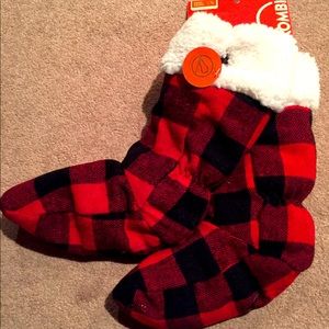 Kombi Sherpa Indoor Socks Buffalo Plaid